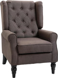 Fauteuil Classique en Bois avec Assise Spacieuse et Confort Maximum, Marron