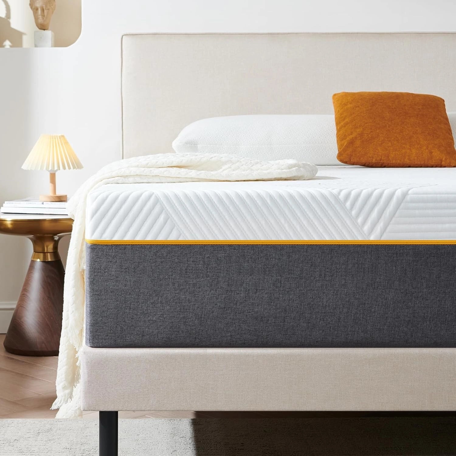 Matelas 90x190 cm Ultra Confort, Mousse à Mémoire, Soutien Optimal, Réversible Double Face