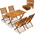 Ensemble Salon de Jardin en Acacia FSC pour 4 Personnes - Casaria® Modèle 2026