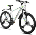 VTT Adulte HILAND 26 Pouces, 18 Vitesses, Frein à Disque Double, Cadre Aluminium, Mixte, Couleurs Variées